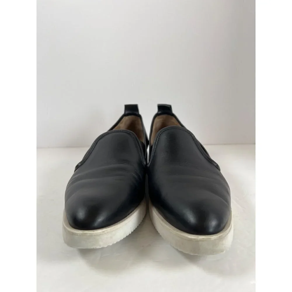 Everlane‎ Size 10.5 The Street Shoe Black Italian Leather Slip-On Shoes Flats
